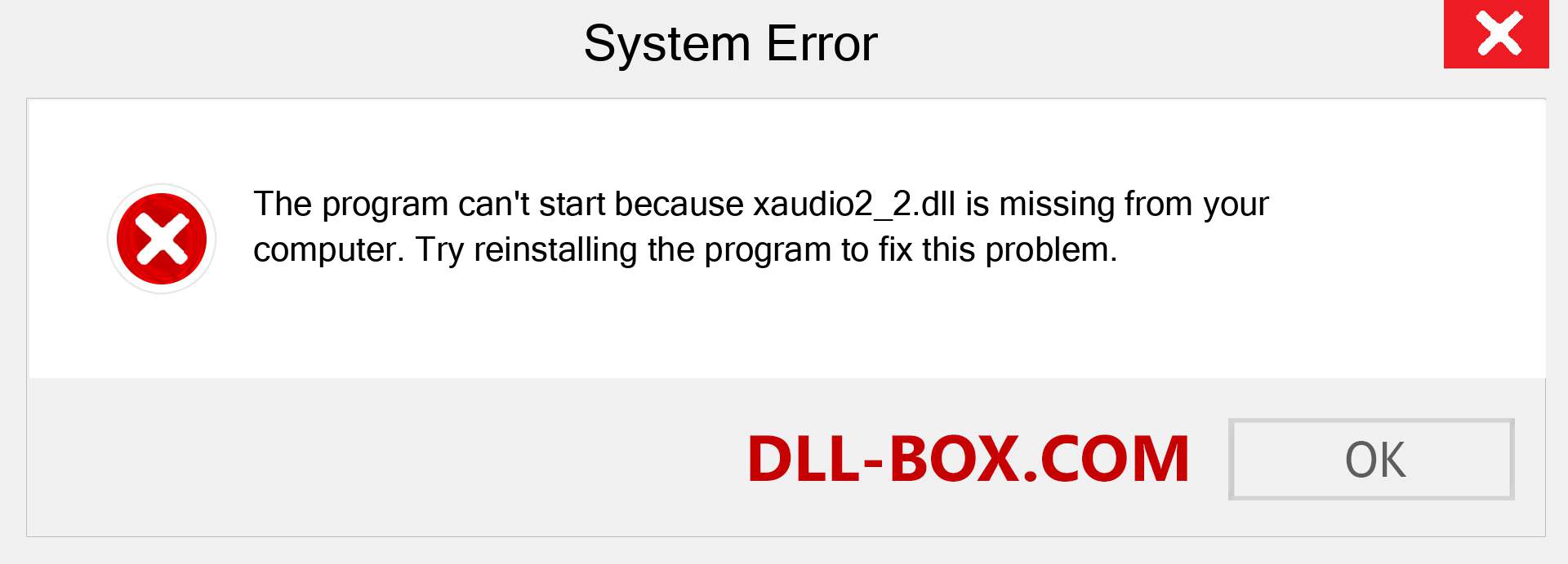  xaudio2_2.dll file is missing?. Download for Windows 7, 8, 10 - Fix  xaudio2_2 dll Missing Error on Windows, photos, images